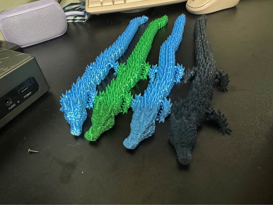 Articulated 3D Printed Dragons
