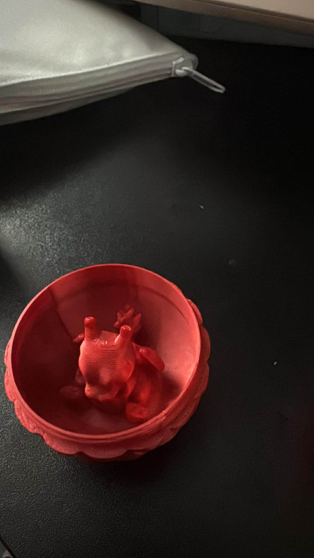 3D Printed Dragon Egg with Mini Dragon Figurine